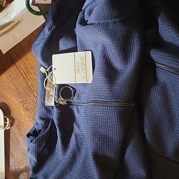 Miss Cazibe. W. tunic Navy zipper dress. Size 40 (fit like medium). Ankle length - Picture 1 of 3